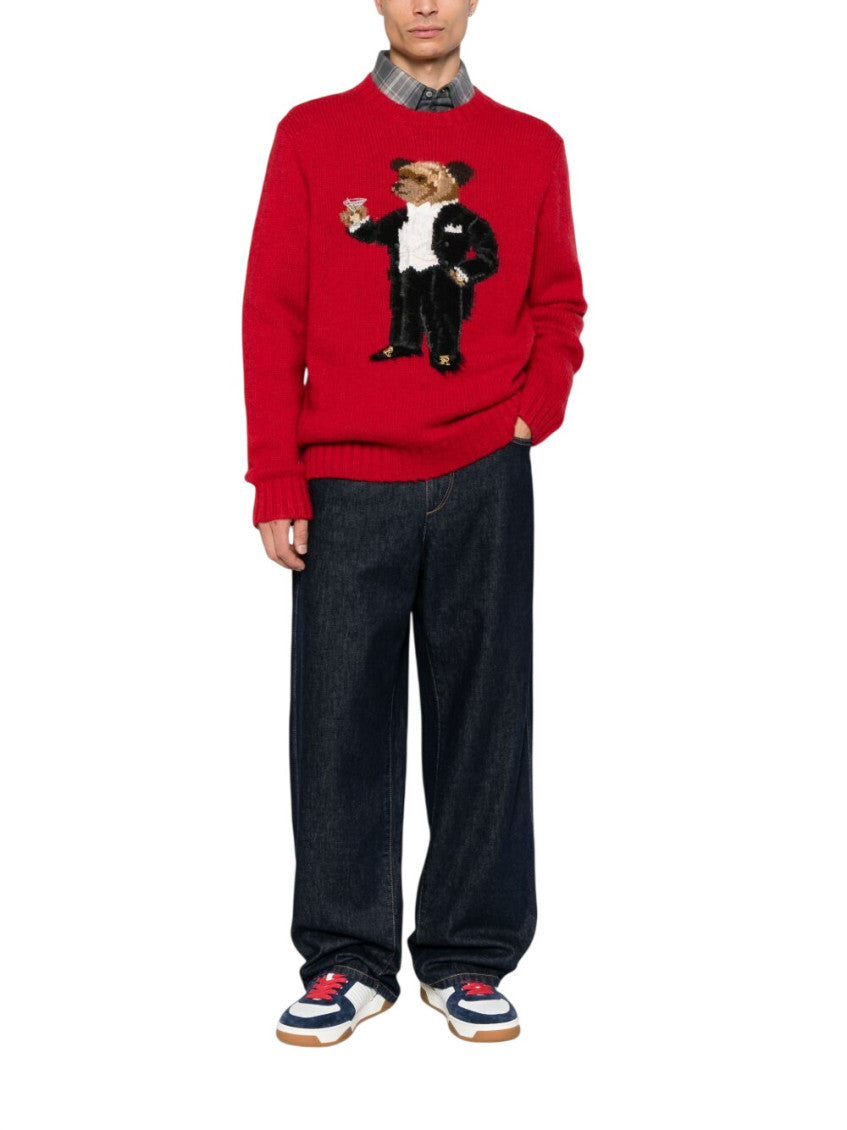 Red Crew Neck Sweater 5