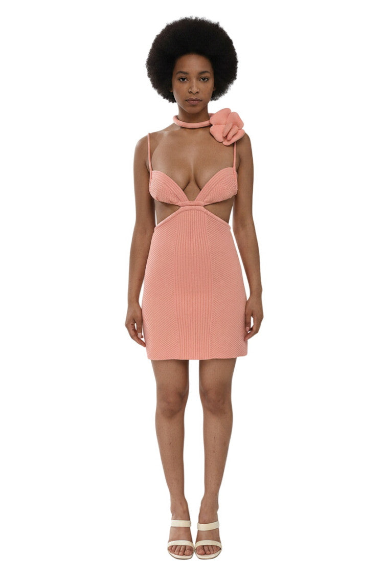Pink Halter Neck Mini Dress 1