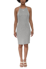 Grey Logo Halter Neck Mini Dress 1