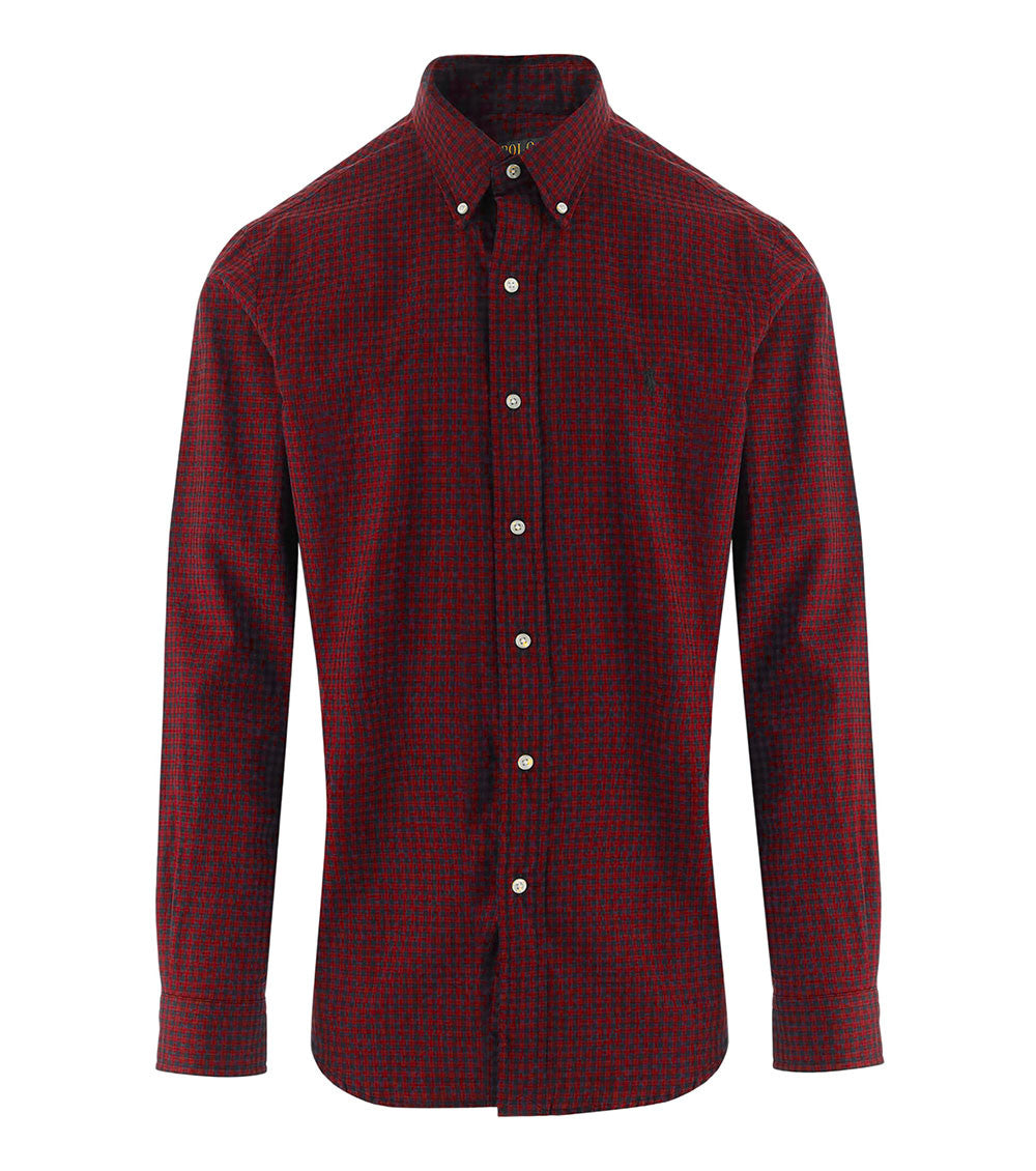 Red Slim Check Shirt 1