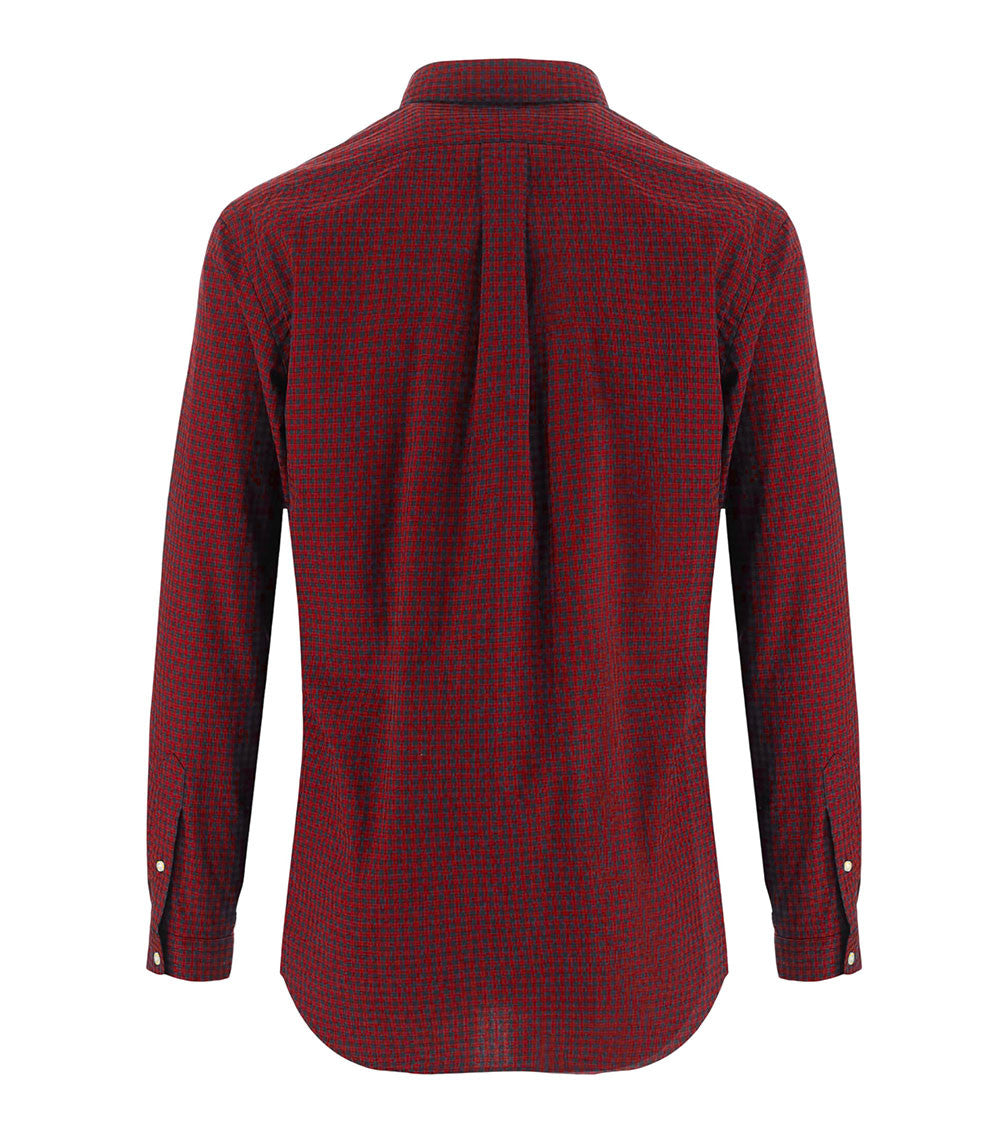 Red Slim Check Shirt 2