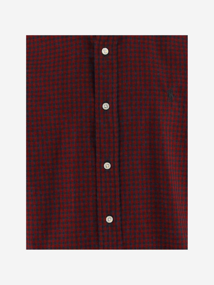 Red Slim Check Shirt 3