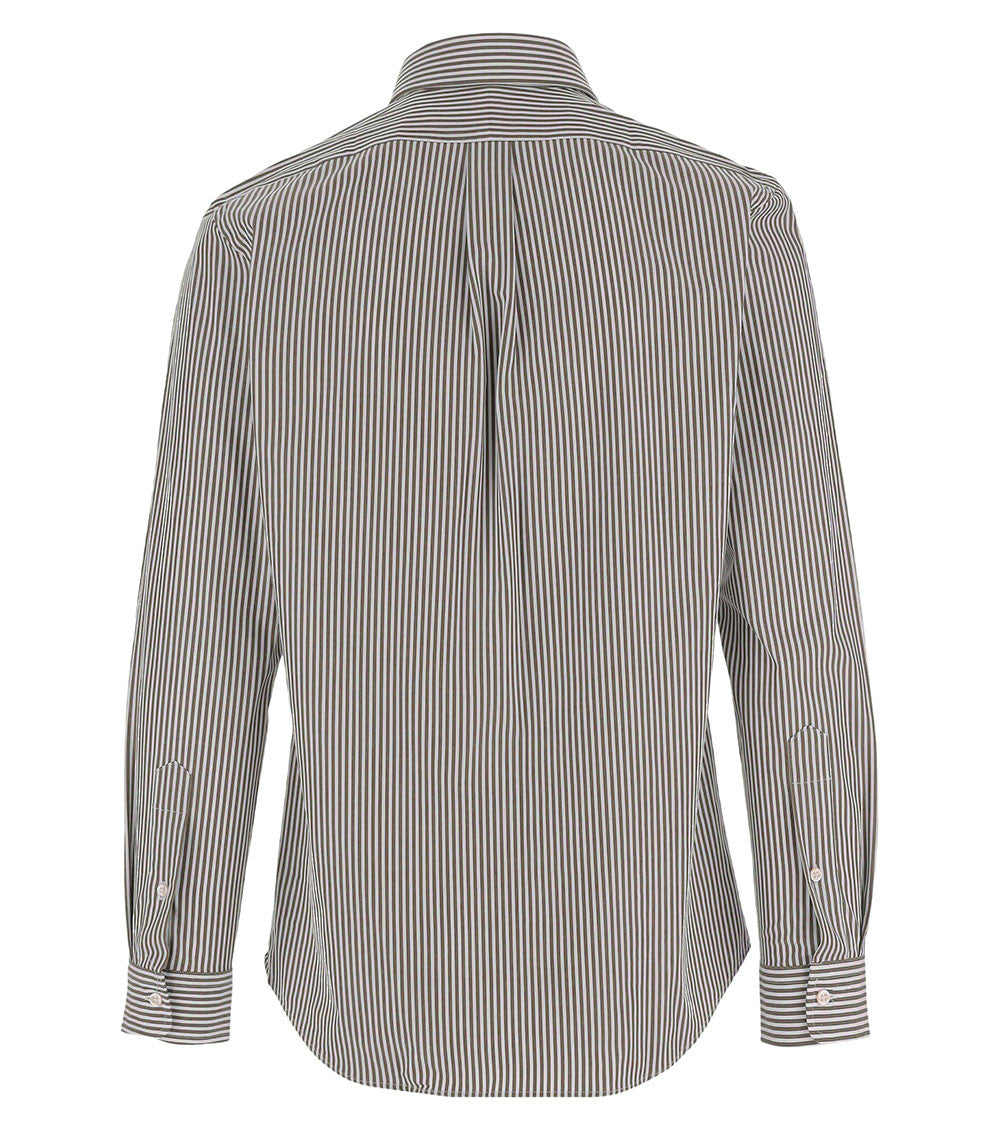 Brown Regular Striped Shirt 2