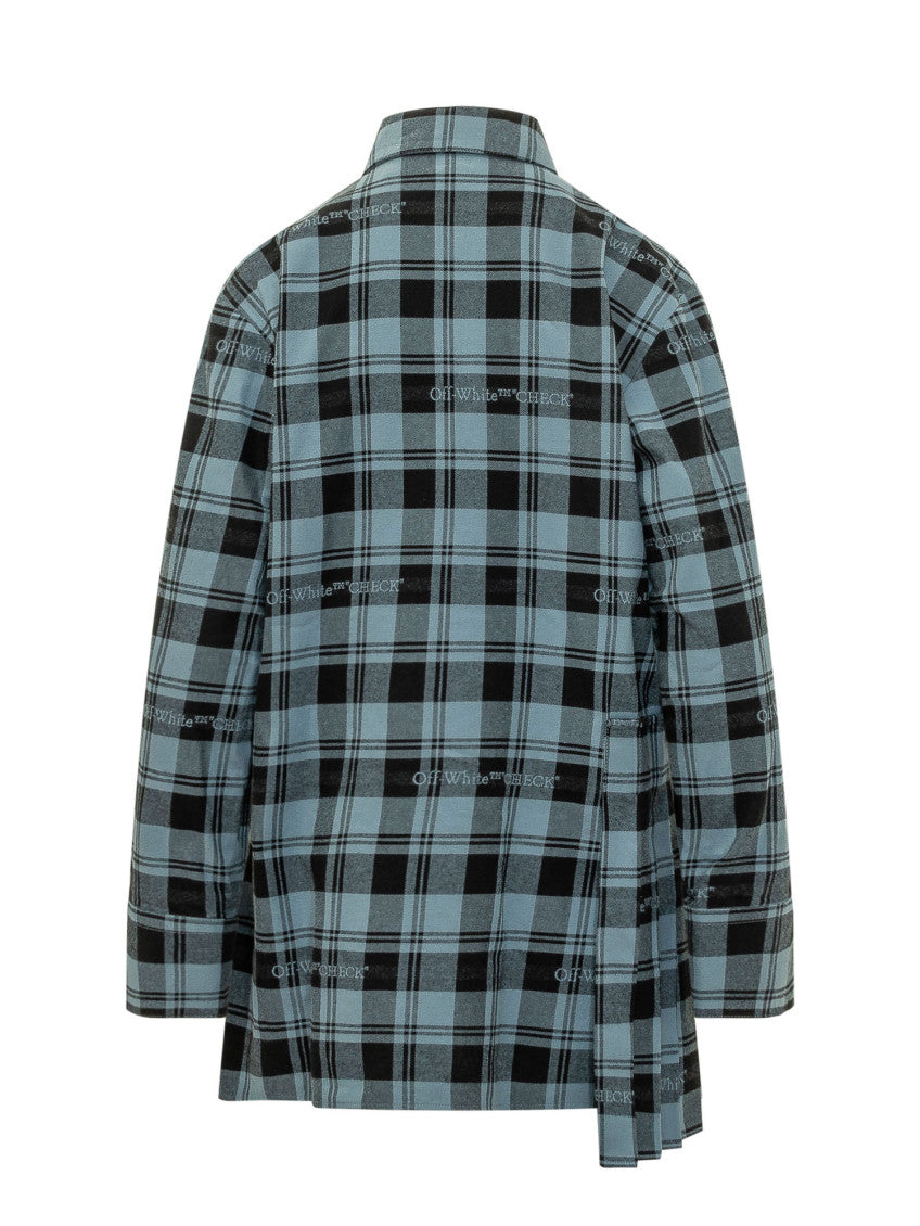 Blue Check Shirt Mini Dress 2