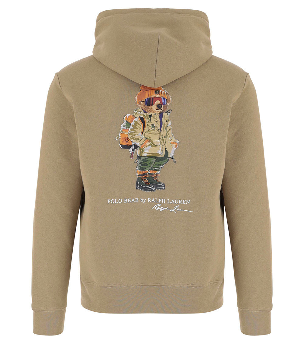 Beige Logo Regular Hoodie 2