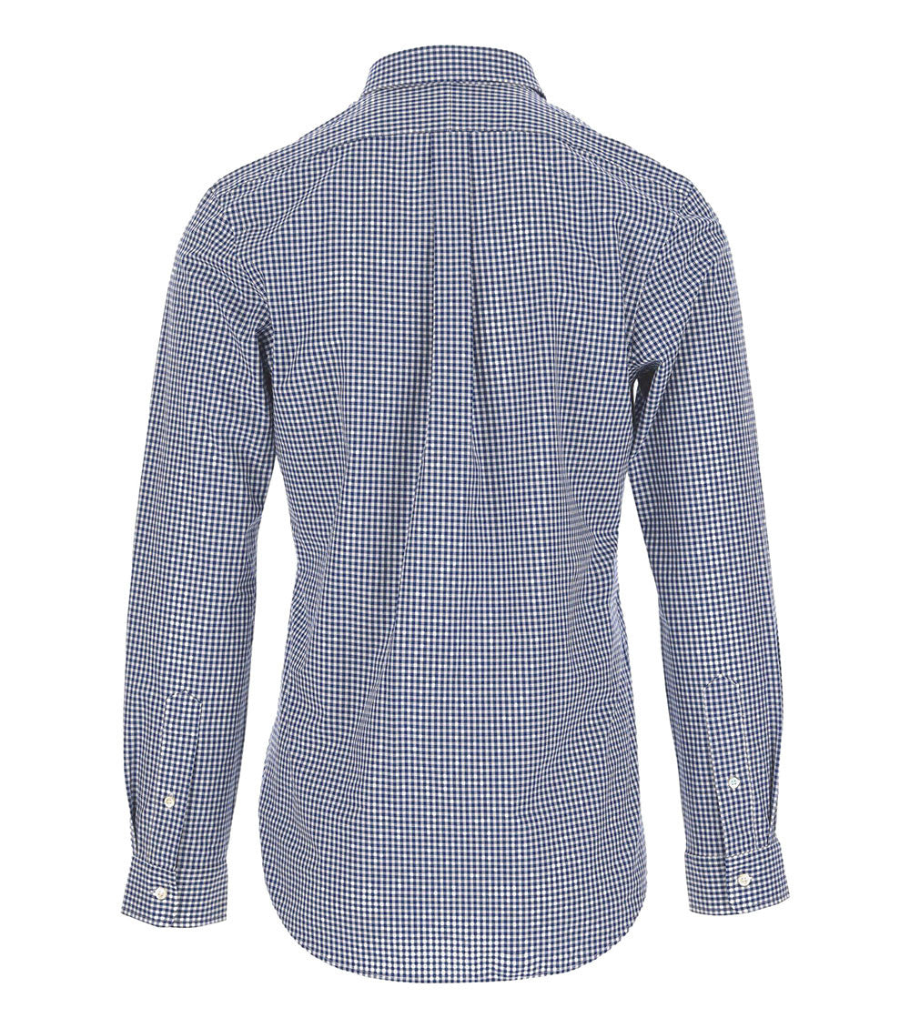 Blue Slim Gingham Shirt 2