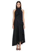 Black Mock Collar Maxi Dress 1