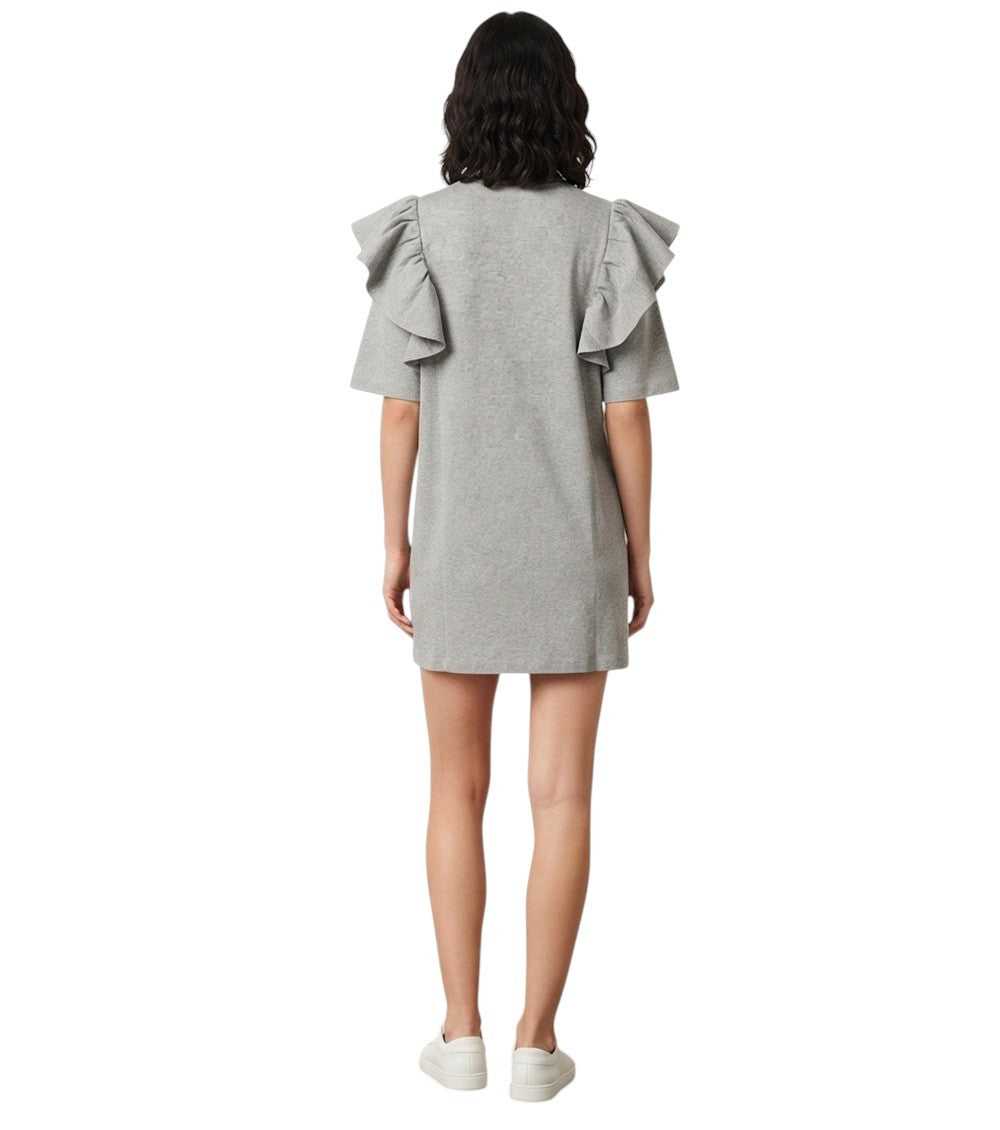 Grey Crew Neck Mini Dress 2