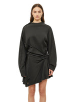 Black Crew Neck Mini Dress 1