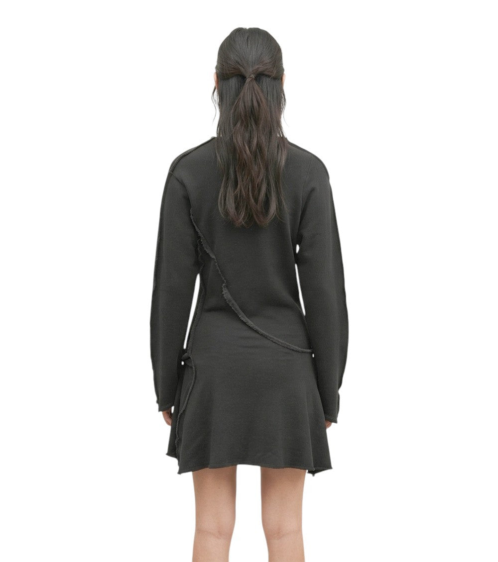 Black Crew Neck Mini Dress 2