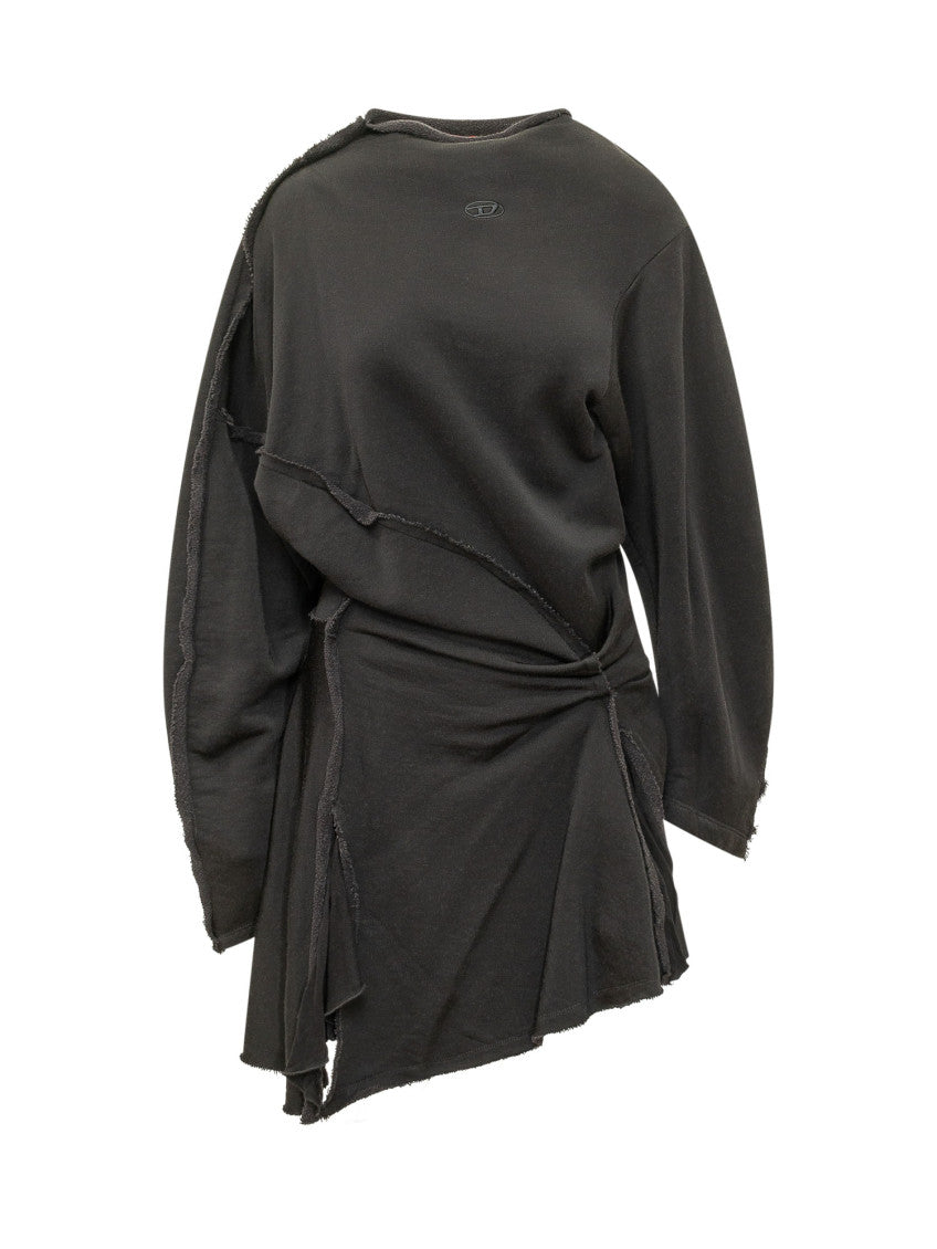 Black Crew Neck Mini Dress 3