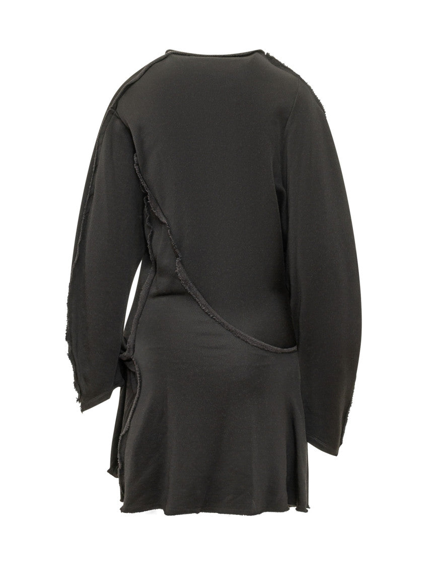 Black Crew Neck Mini Dress 4