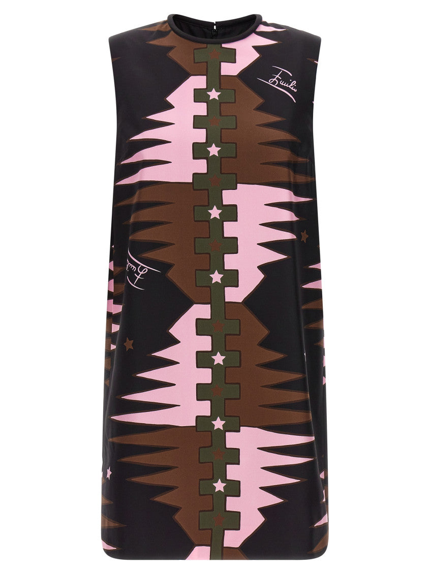 Multicolor Round Neck Mini Dress 3