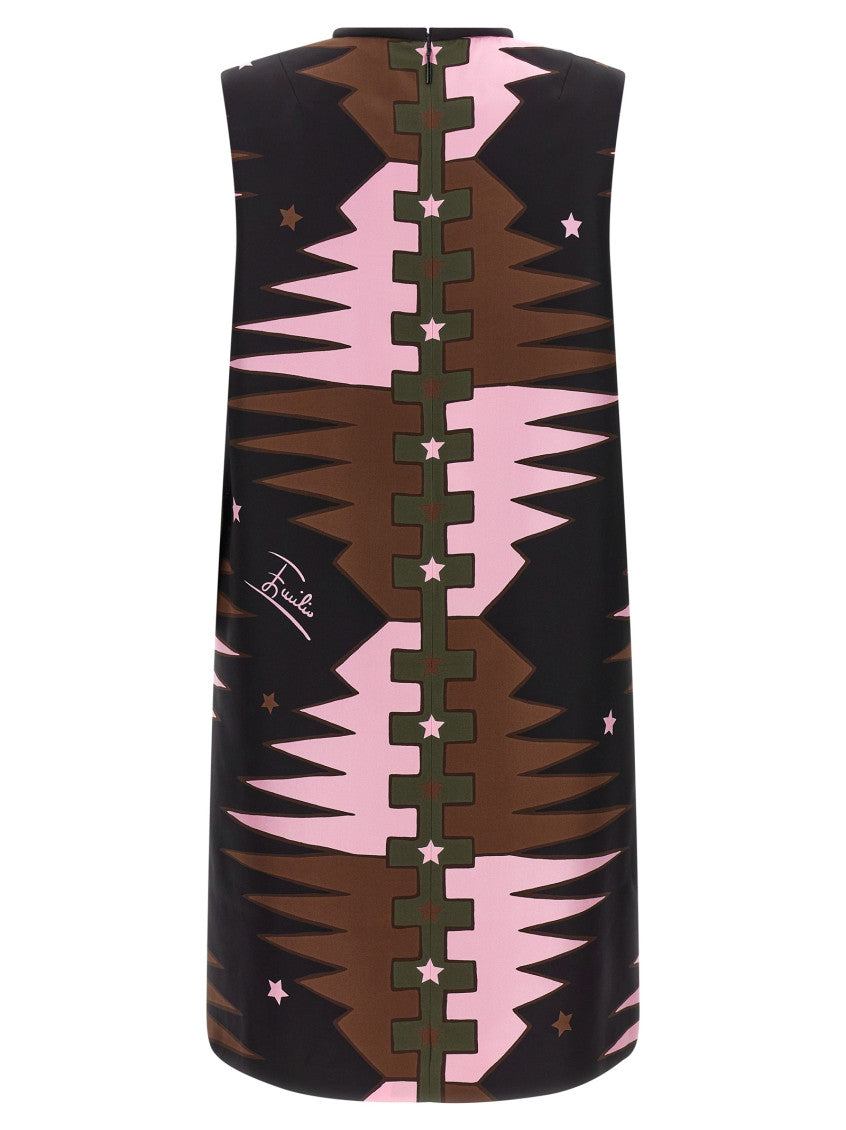 Multicolor Round Neck Mini Dress 4