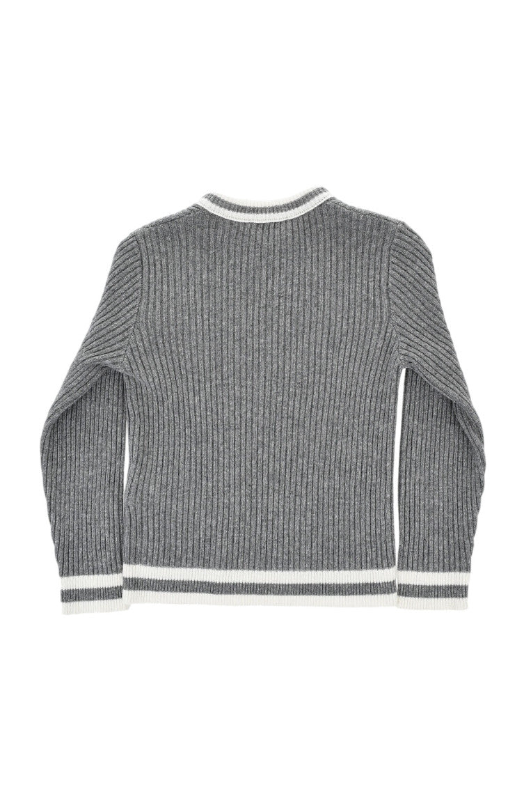 Boys Grey Knitted Sweater 2
