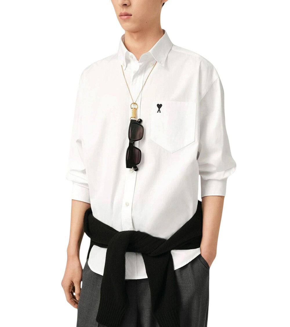 White Boxy Logo Shirt 2