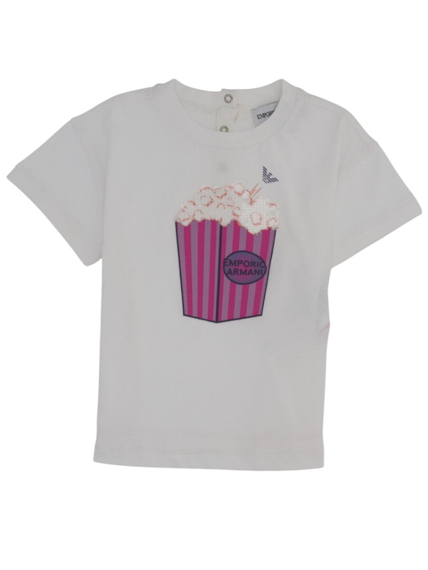 Girls White Graphic T-Shirt 1