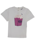 Girls White Graphic T-Shirt 1
