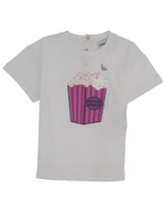 Girls White Graphic T-Shirt 1
