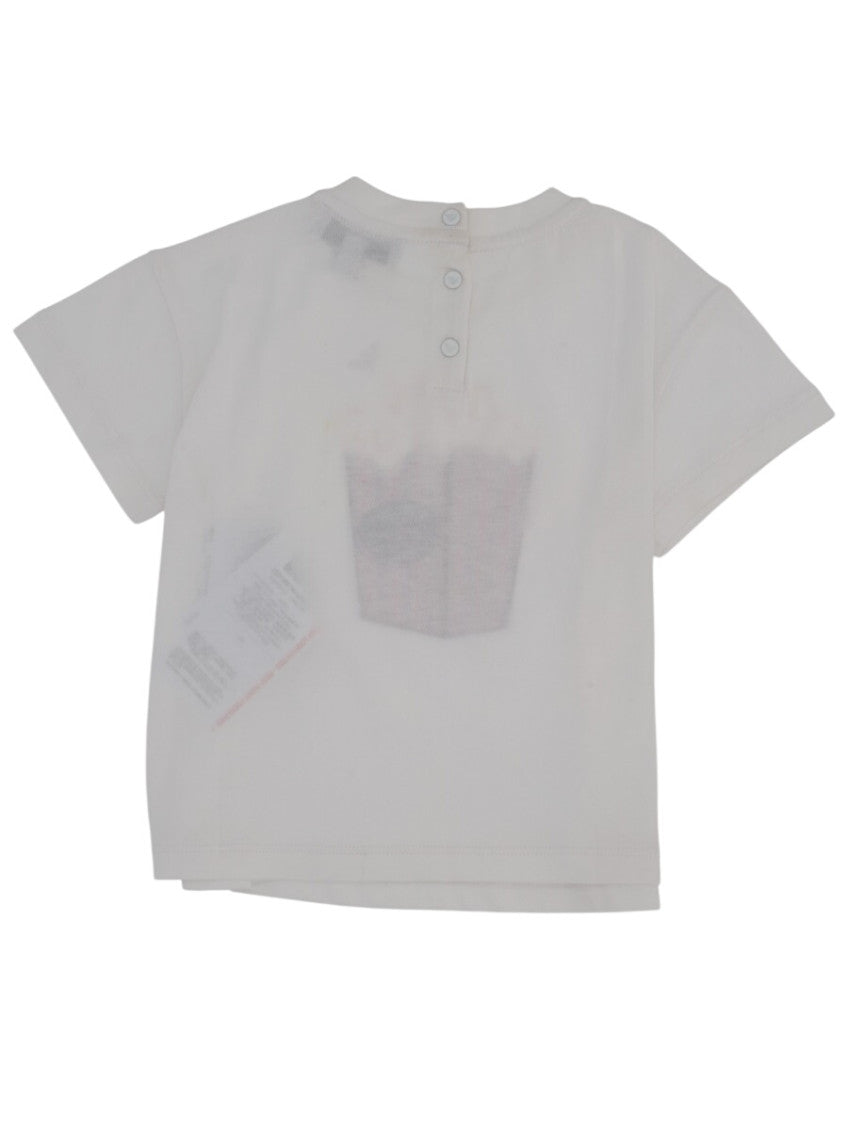 Girls White Graphic T-Shirt 2
