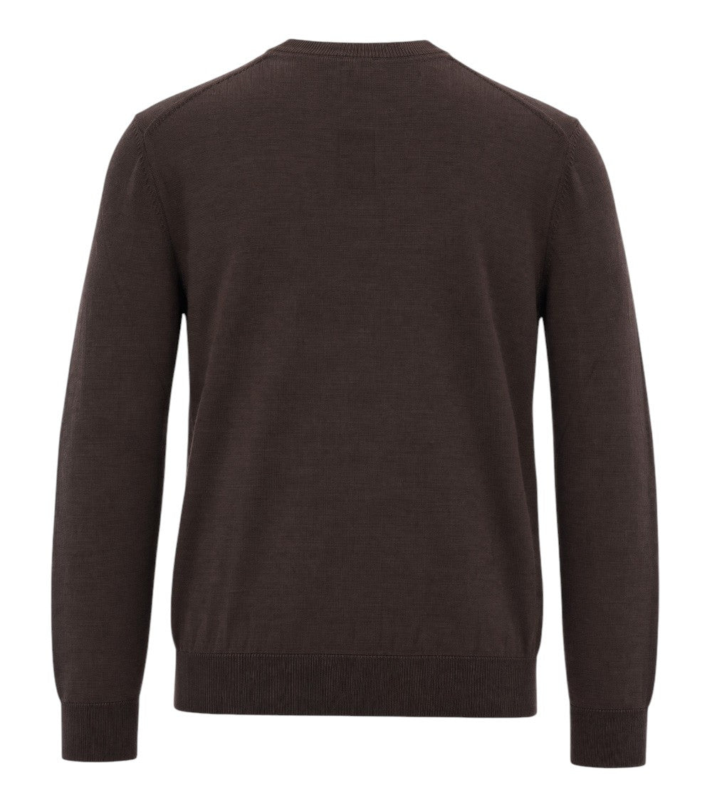 Brown Crew Neck Sweater 2