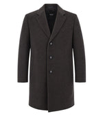 Brown Notched Lapel Coat 1