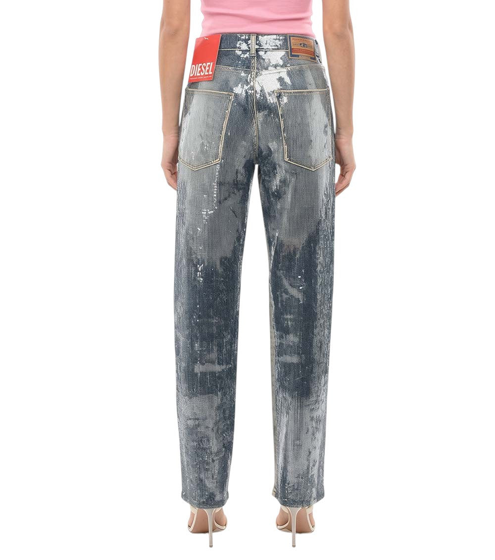 Blue Loose Mid Rise Jeans 2