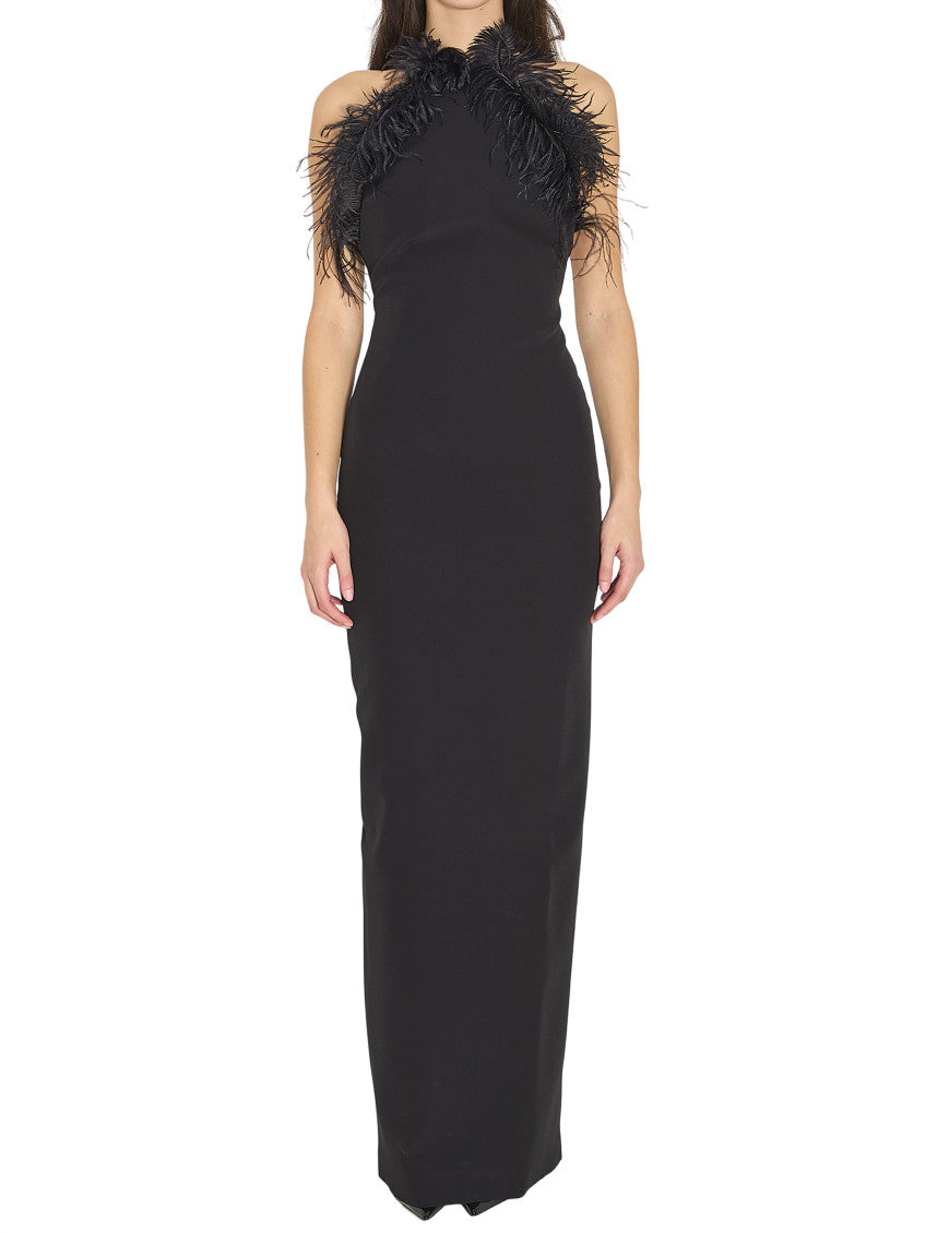 Black Halter Neck Maxi Dress 1