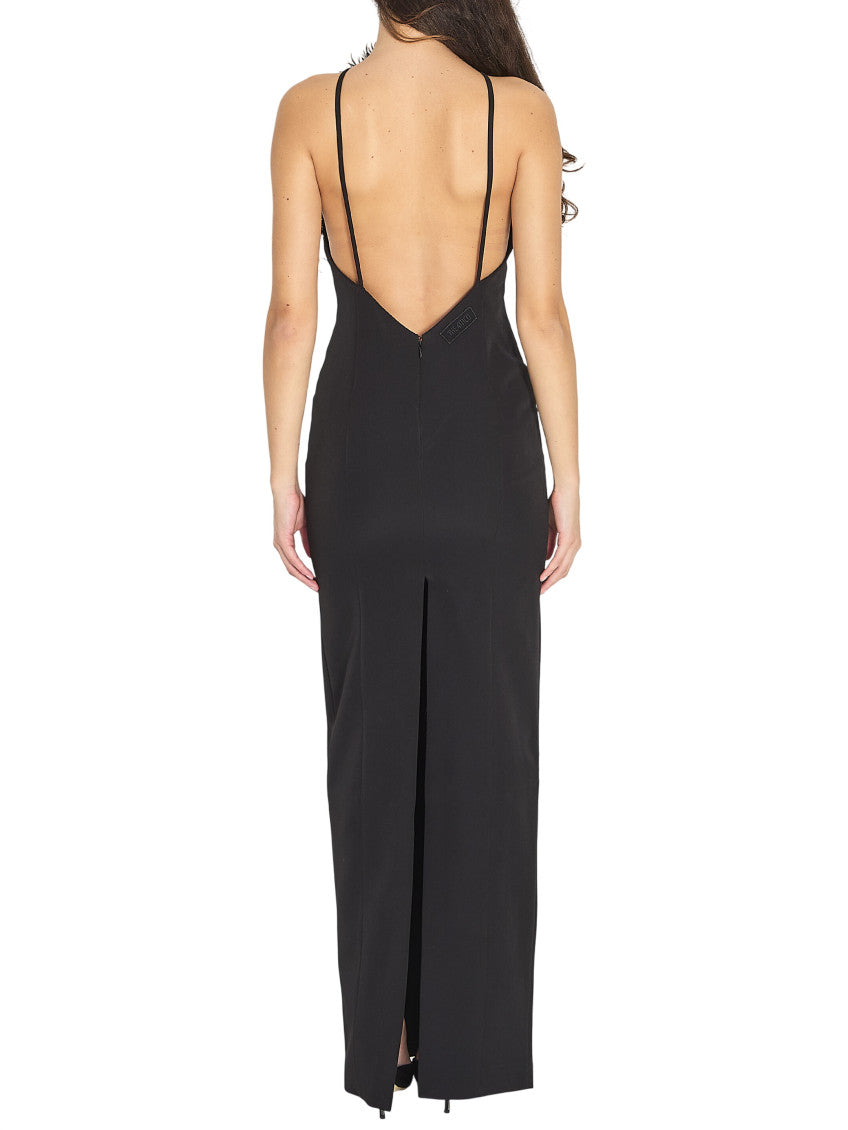 Black Halter Neck Maxi Dress 2