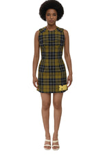Khaki Crew Neck Mini Dress 1