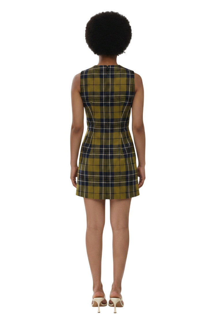 Khaki Crew Neck Mini Dress 2