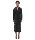 Black V Neck Midi Dress 1