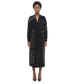 Black V Neck Midi Dress 1