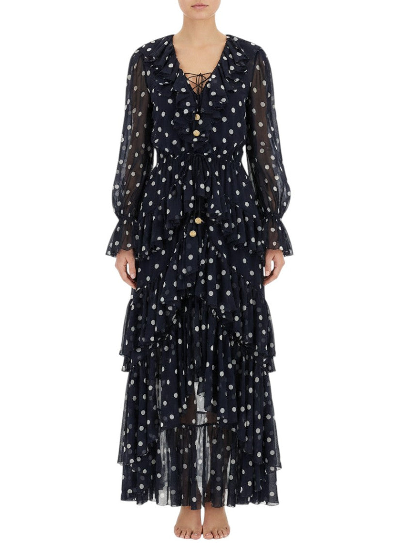 Black V Neck Maxi Dress 1
