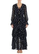 Black V Neck Maxi Dress 1