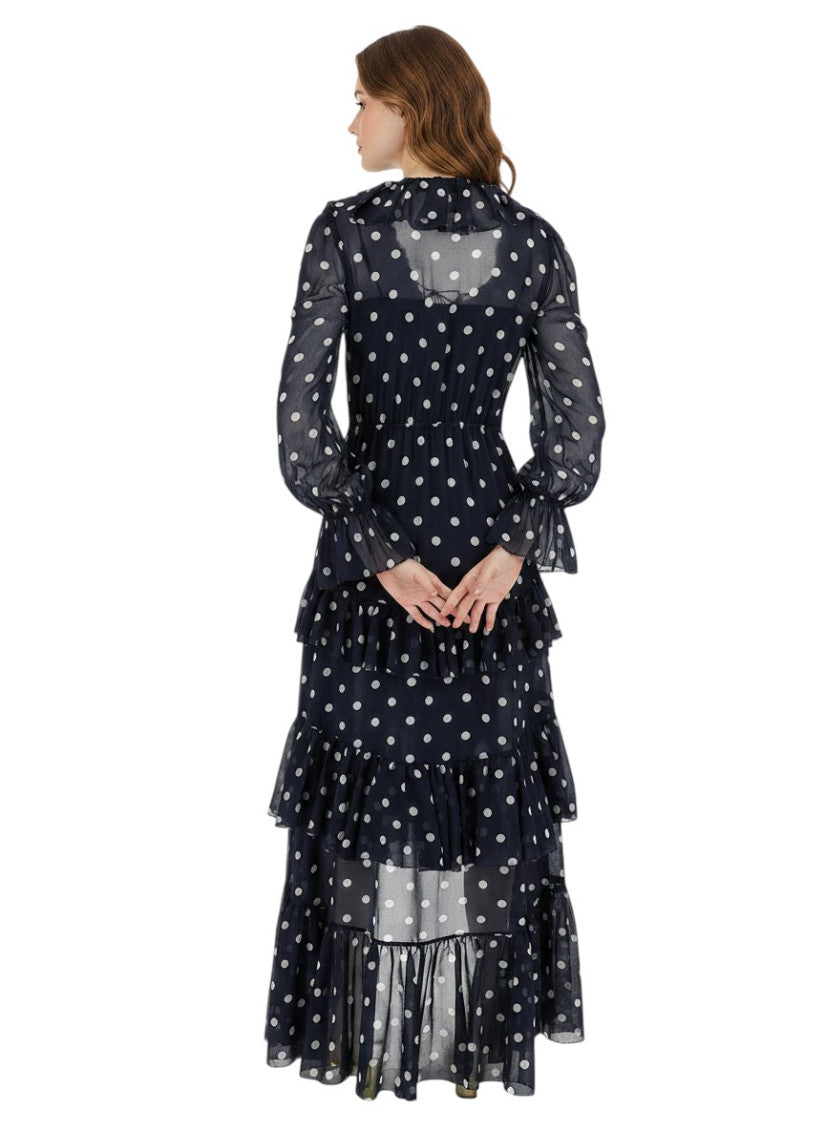 Black V Neck Maxi Dress 2
