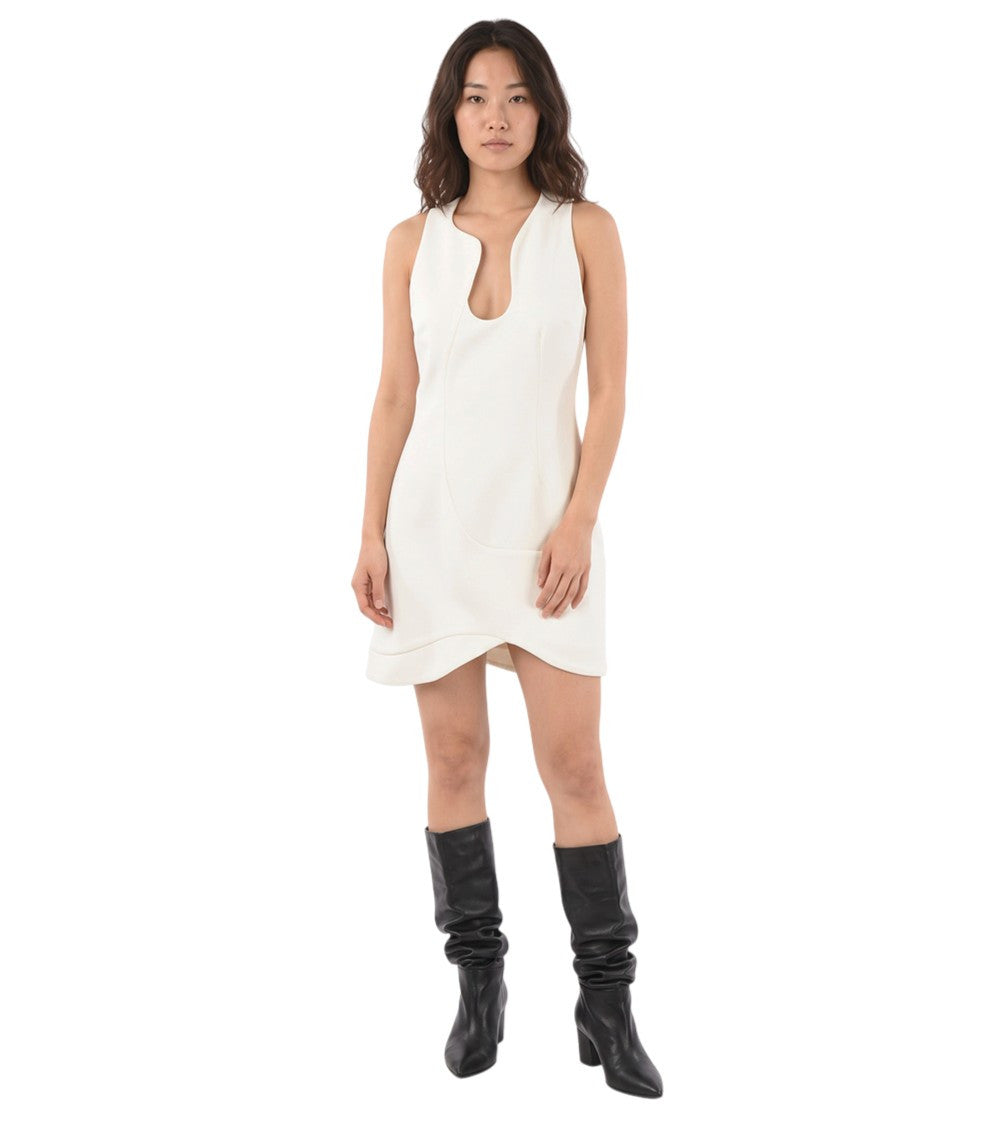 White Halter Neck Mini Dress 1