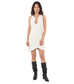 White Halter Neck Mini Dress 1