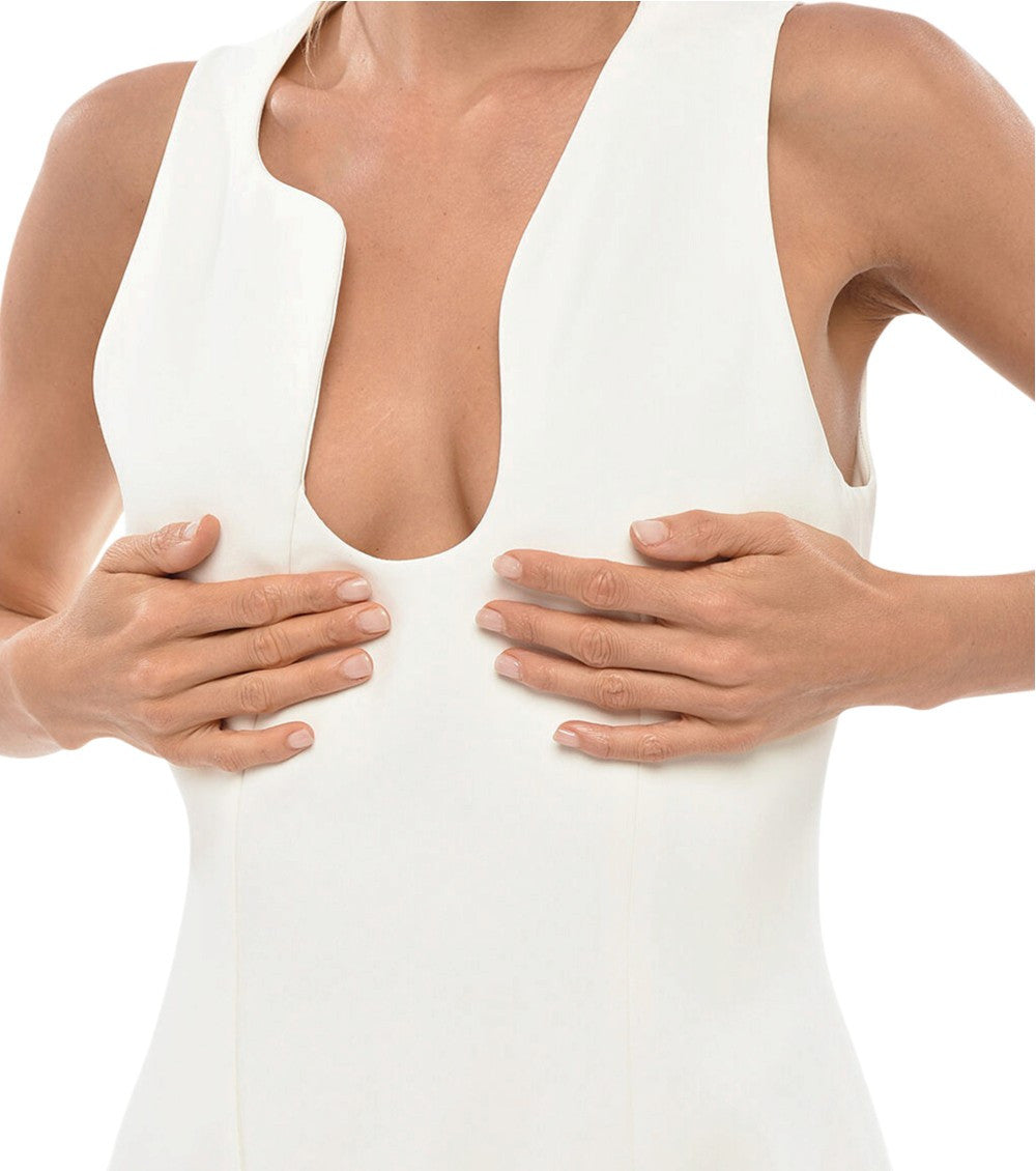 White Halter Neck Mini Dress 3