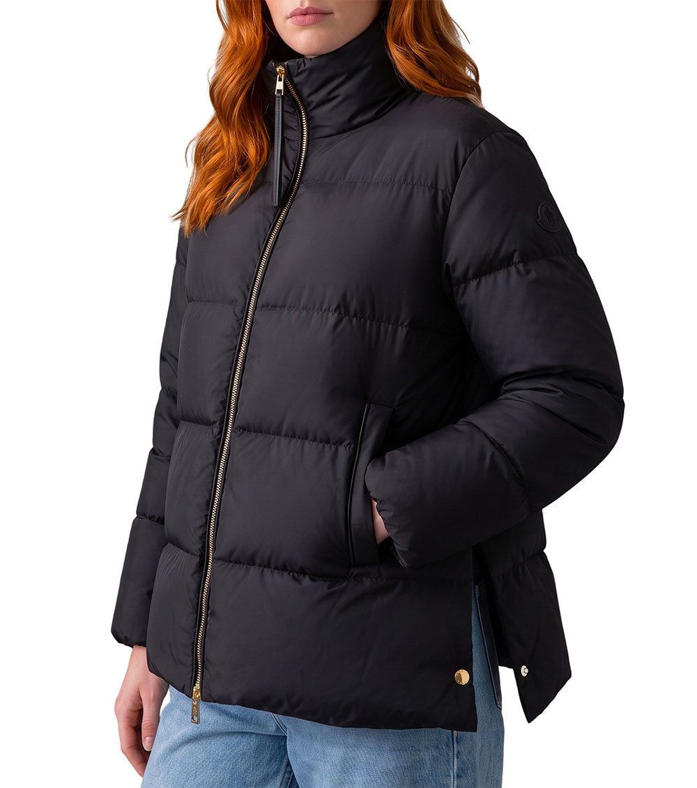 Black Mock Collar Jacket 3