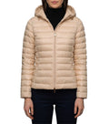 Beige Solid Hood Jacket 1