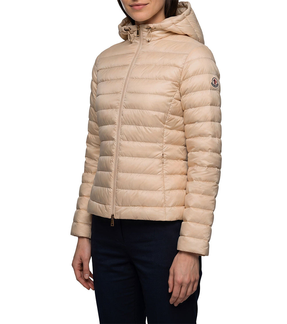 Beige Solid Hood Jacket 3