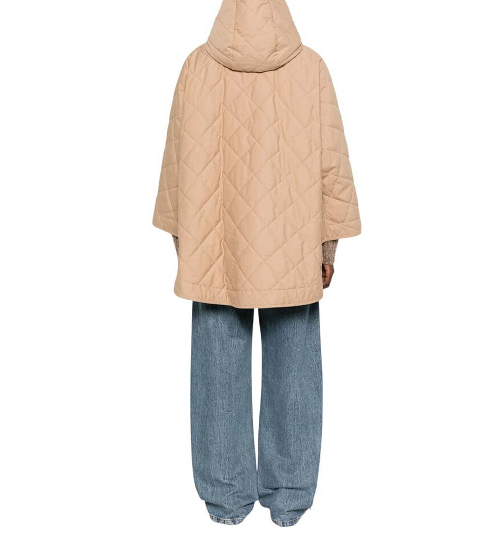 Beige Quilted Hood Sweater 3