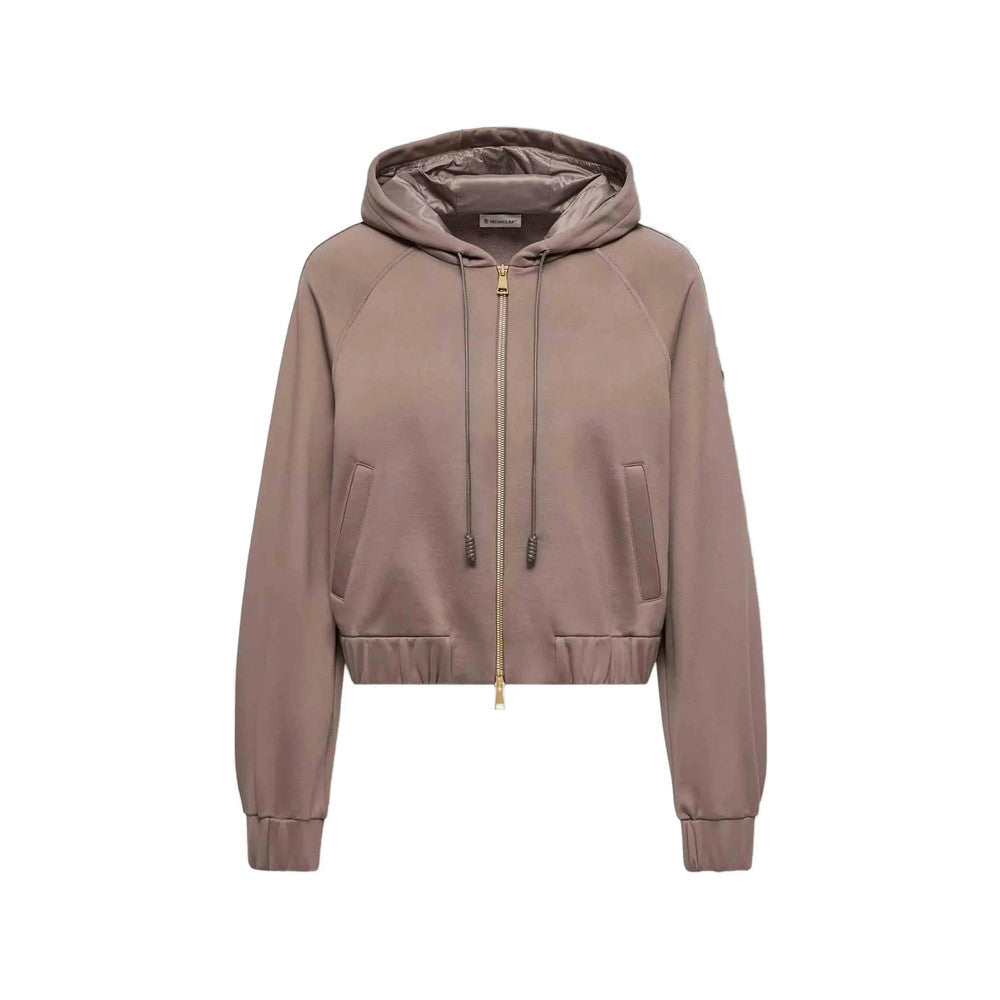 Brown Solid Hood Sweater 1