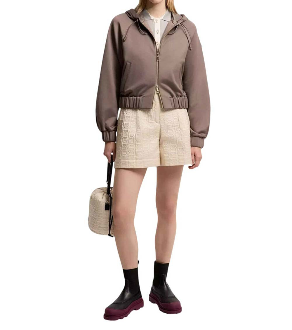 Brown Solid Hood Sweater 2