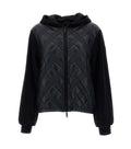 Black Quilted Hood Sweater 1