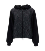 Black Quilted Hood Sweater 1