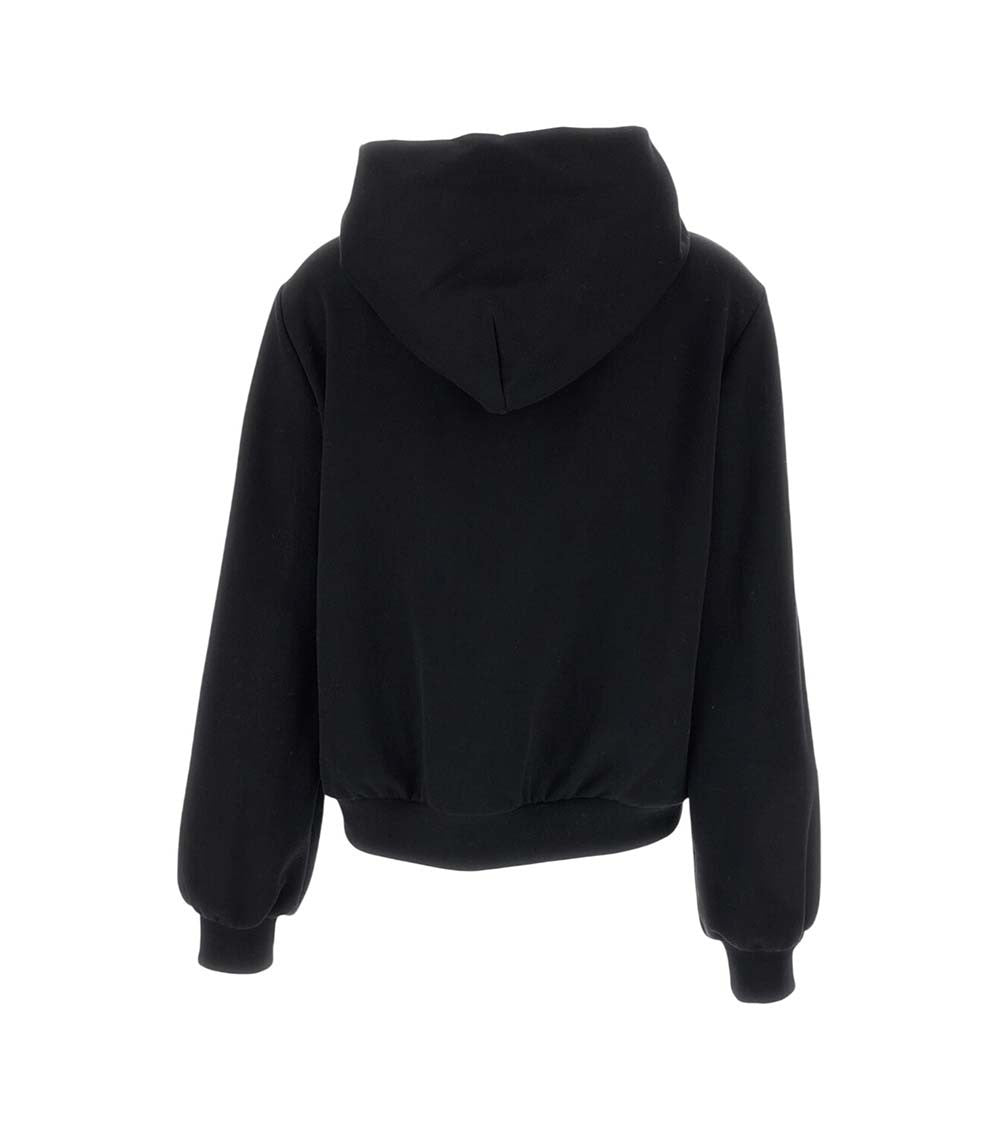 Black Quilted Hood Sweater 2