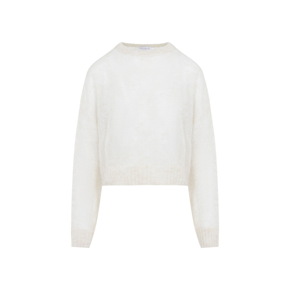 White Crew Neck Sweater 1