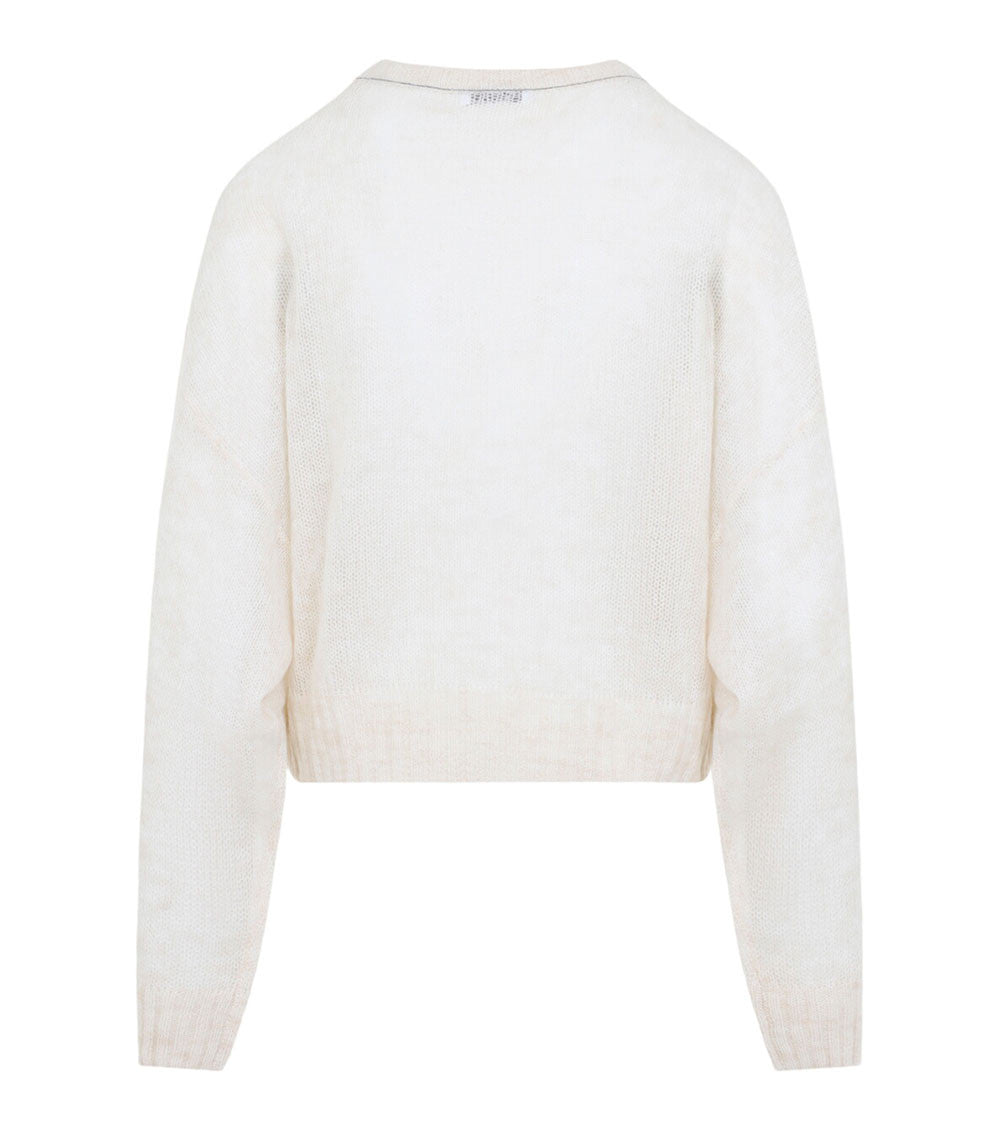 White Crew Neck Sweater 2